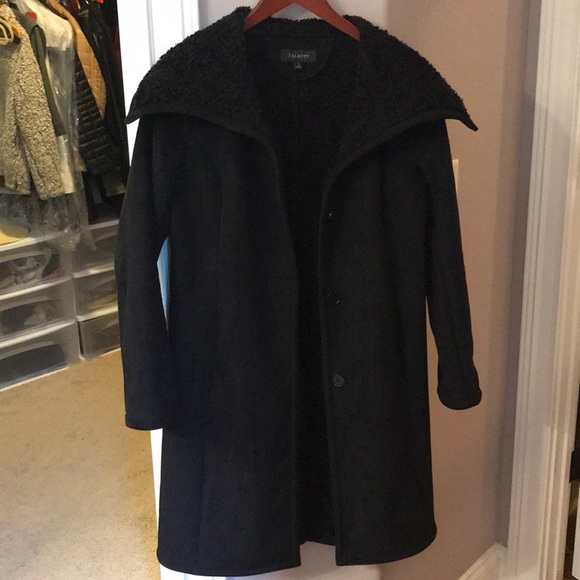 talbots shearling coat